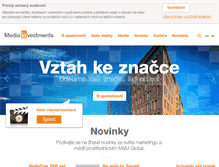 Tablet Screenshot of mediainvestments.cz